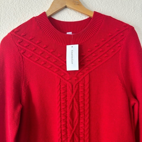 Charter Club Cable-Knit Sweater Dress Size Medium NEW - Picture 4 of 13